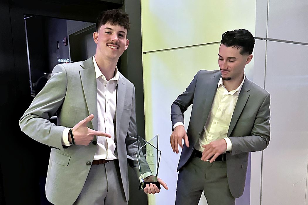Two Summit agents at the company awards night