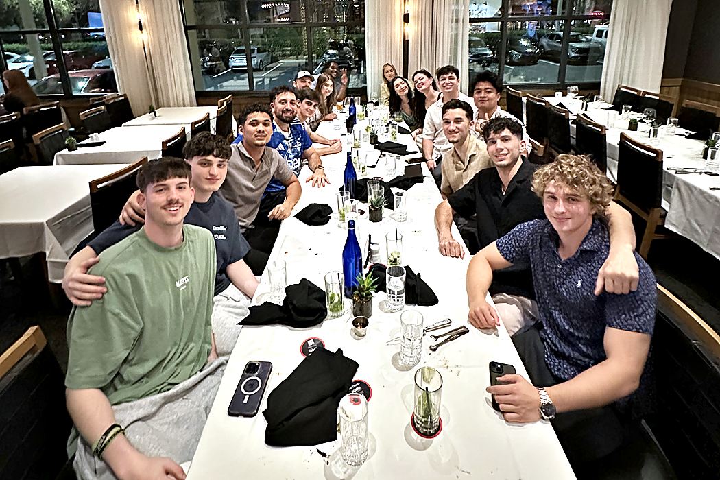 The Summit team at a team dinner