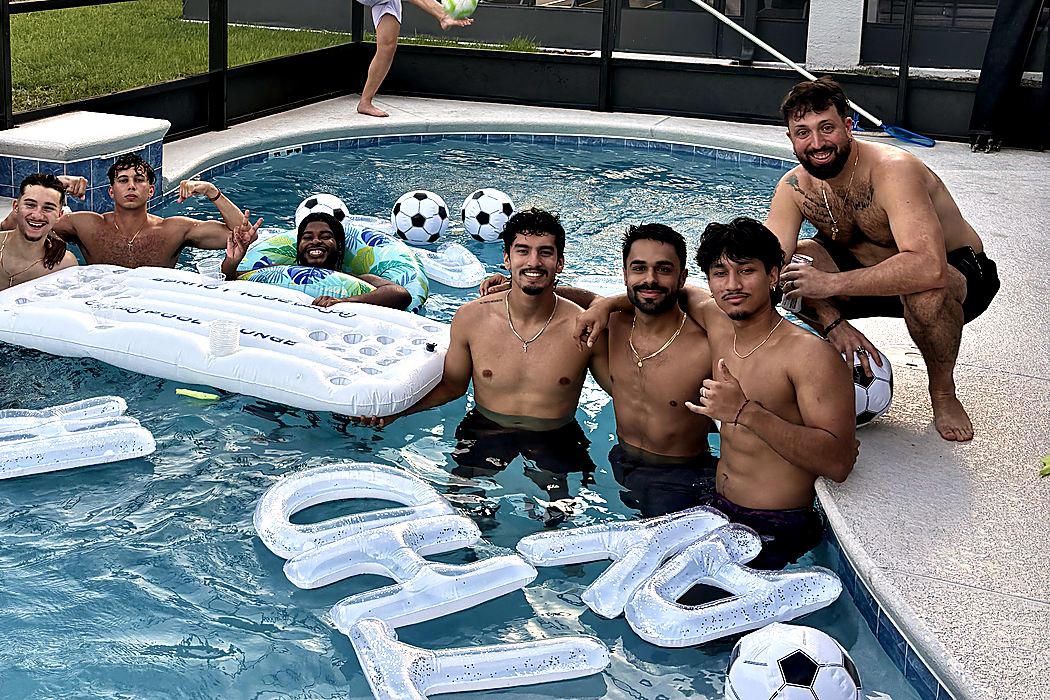The Summit team on a pool day